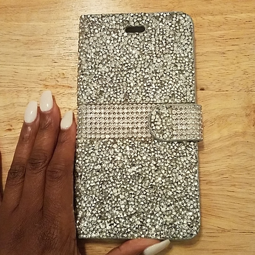 Silver crystalized iPhone case